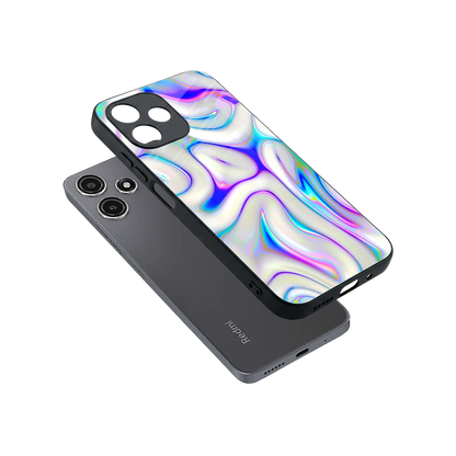 Lilac Drift sleek redmi 12 5g cover with tempered glass back and TPU edges