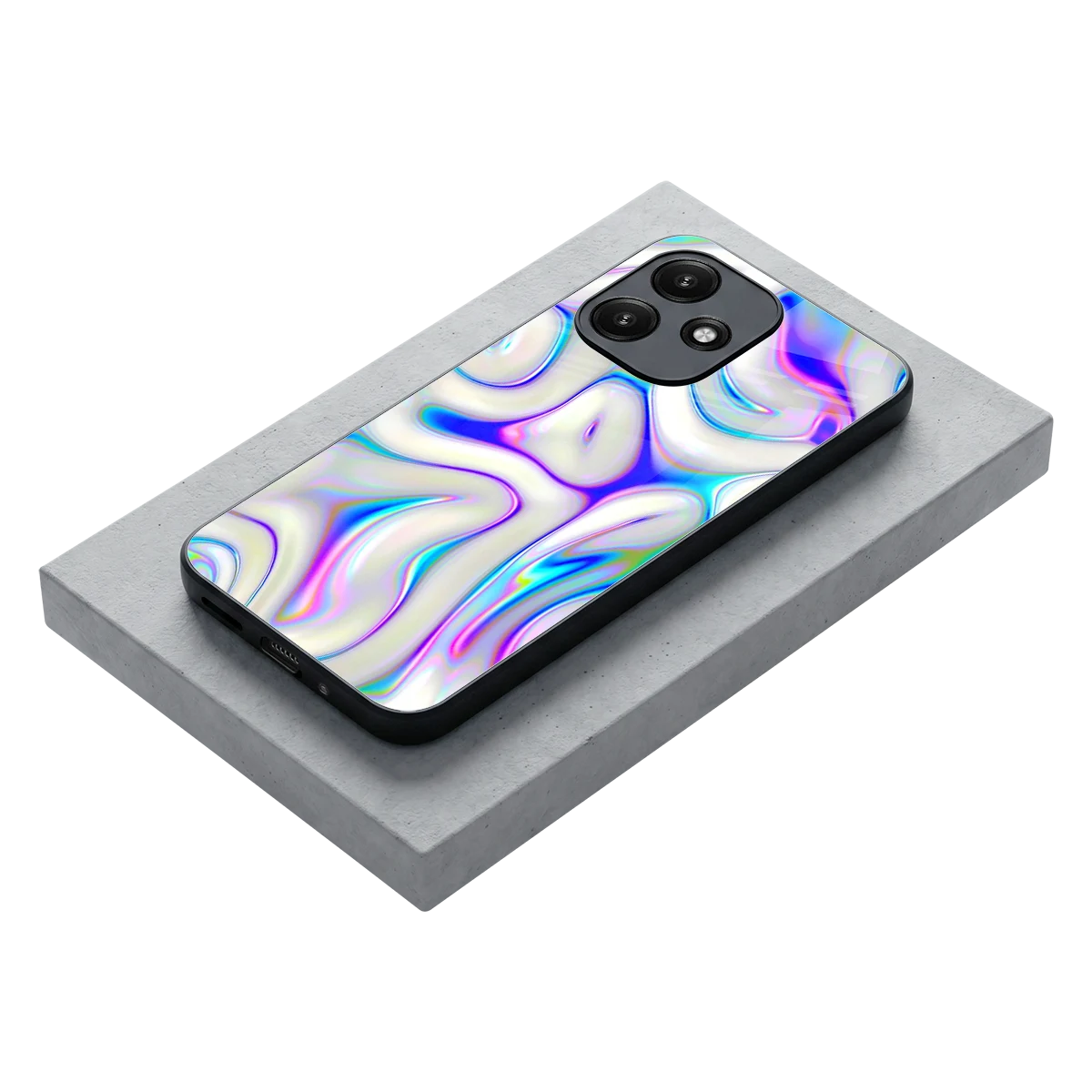 Lilac Drift stylish phone case for redmi 12 5g | glossy glass and slim fit