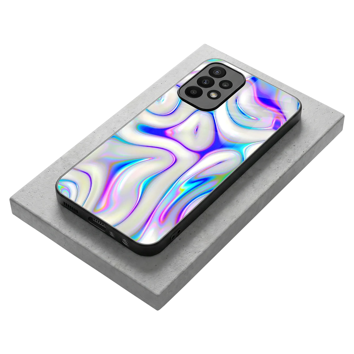Lilac Drift stylish phone case for samsung galaxy a23 | glossy glass and slim fit
