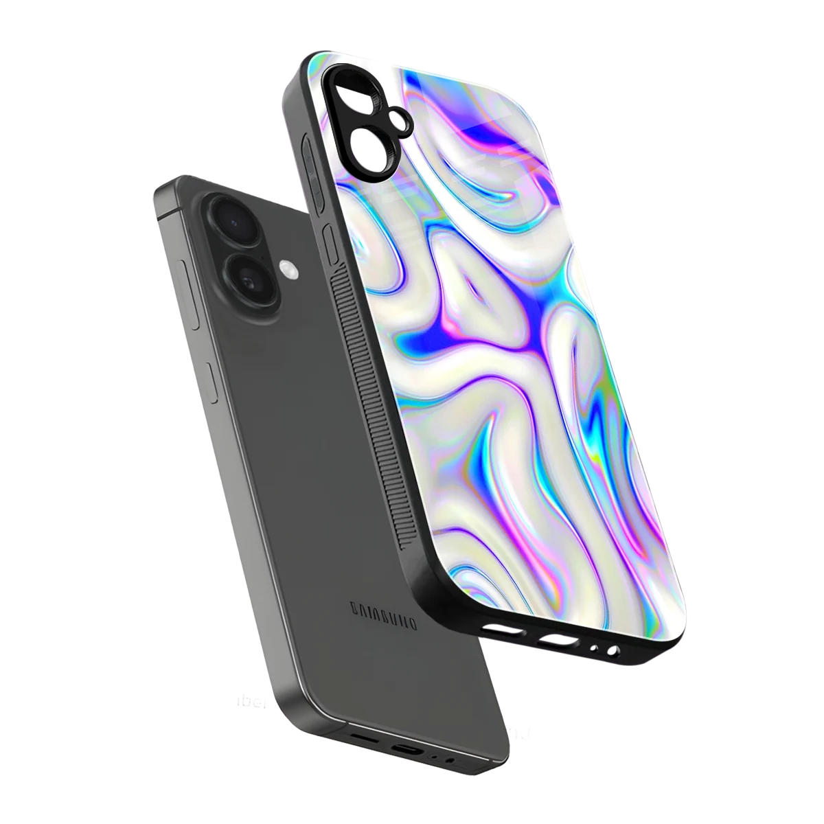 Lilac Drift sleek samsung galaxy a06 5g cover with tempered glass back and TPU edges