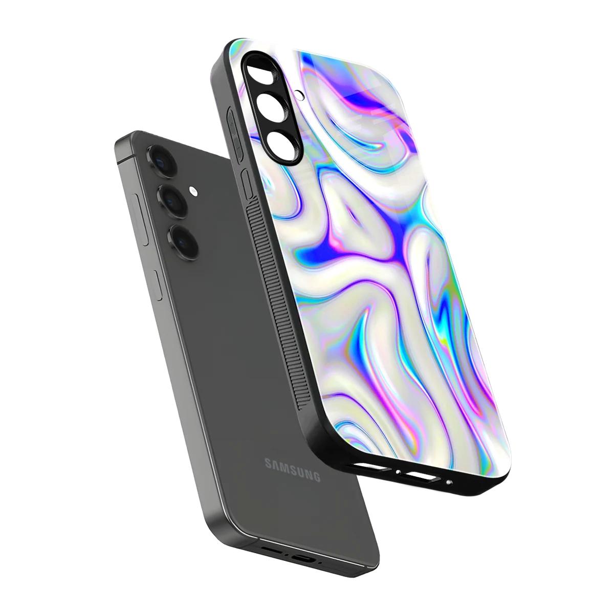 Lilac Drift sleek samsung galaxy a14 5g cover with tempered glass back and TPU edges
