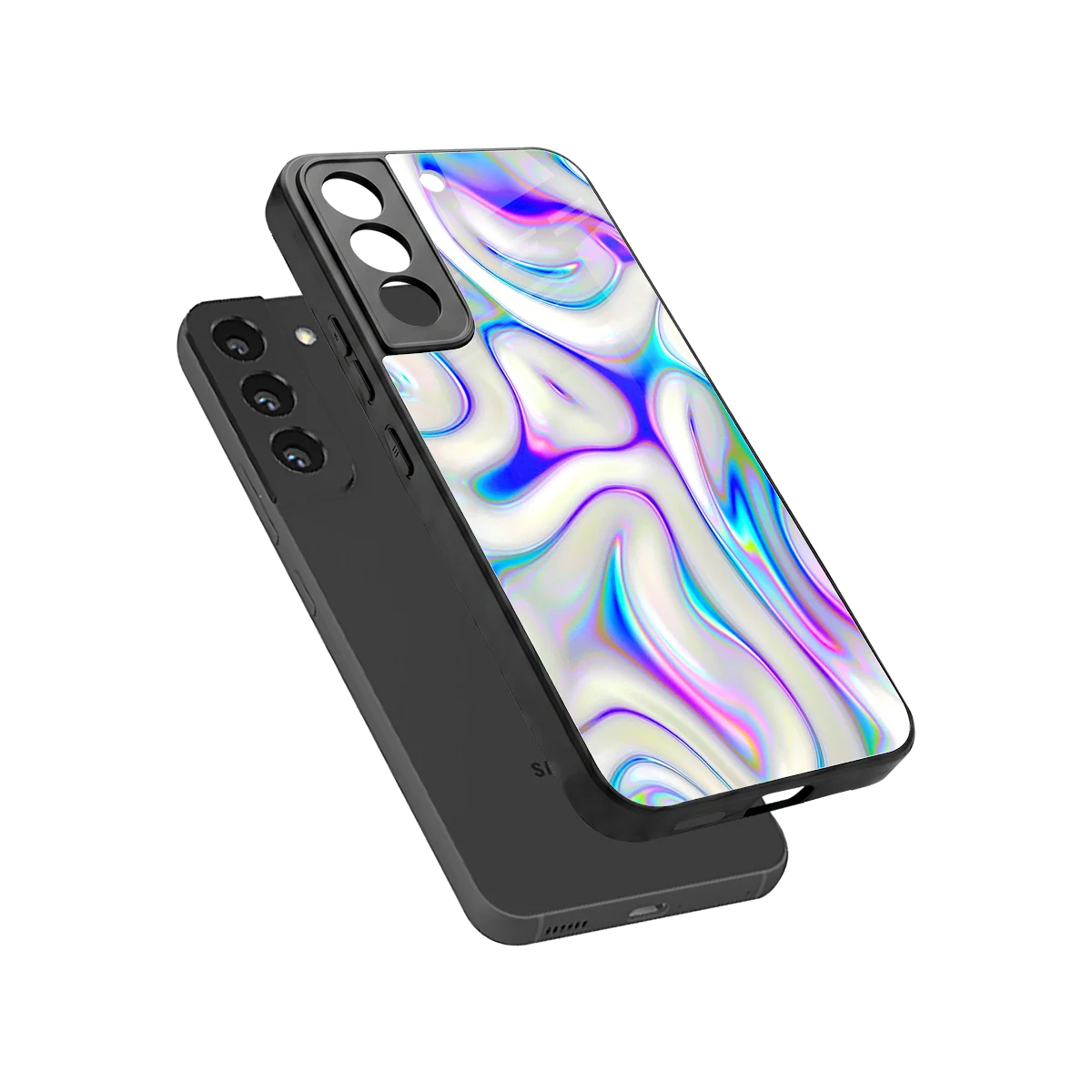 Lilac Drift sleek samsung galaxy s22 cover with tempered glass back and TPU edges