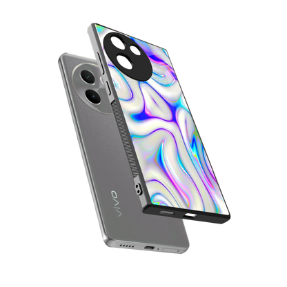 Lilac Drift sleek vivo v30e cover with tempered glass back and TPU edges