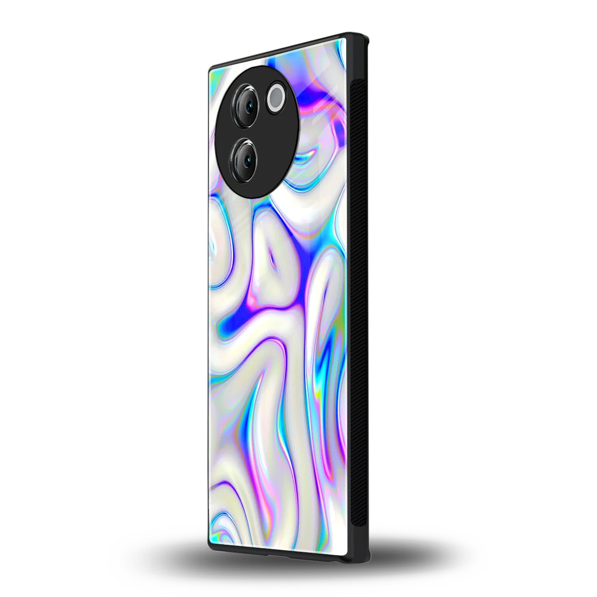 Lilac Drift vivo v30e mobile cover | shockproof glass phone case