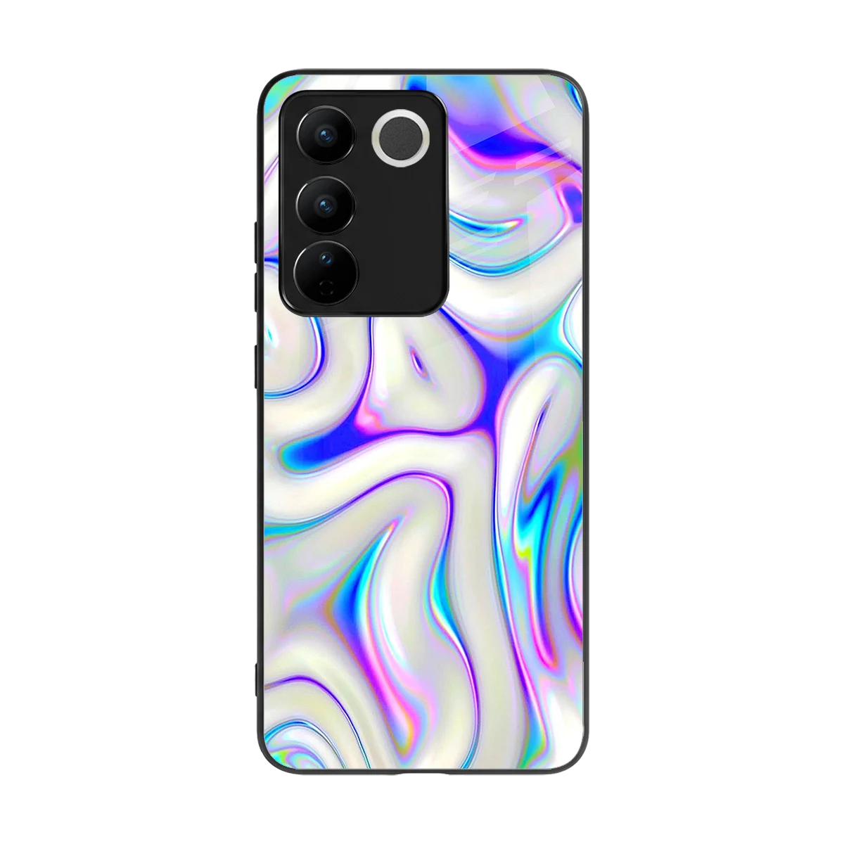 Lilac Drift back phone cover | glass case for vivo v27 5g