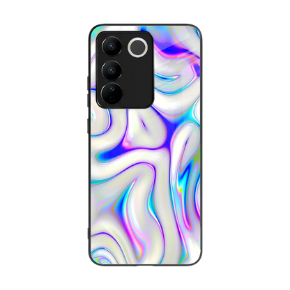 Lilac Drift back phone cover | glass case for vivo v27 5g