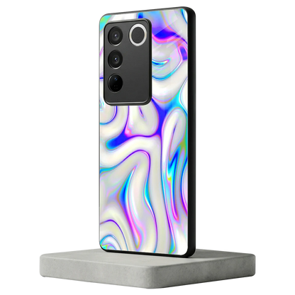 Lilac Drift vivo v27 5g mobile cover | shockproof glass phone case