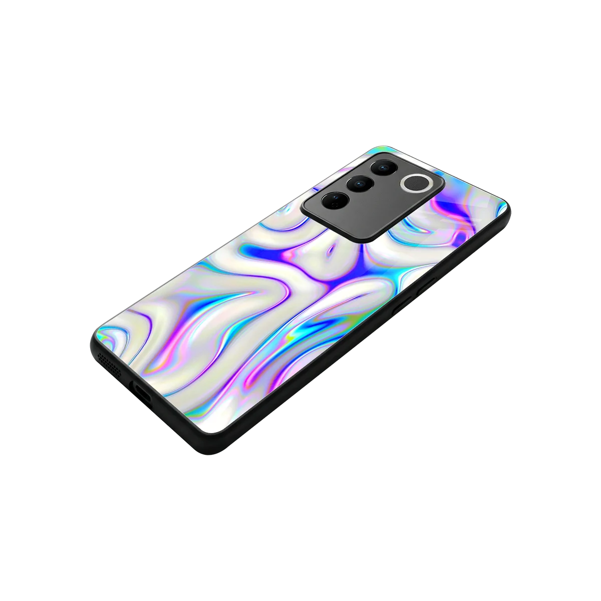 Lilac Drift stylish phone case for vivo v27 5g | glossy glass and slim fit