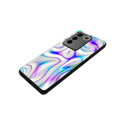Lilac Drift stylish phone case for vivo v27 5g | glossy glass and slim fit