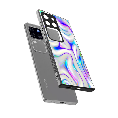 Lilac Drift sleekvivo v30 pro cover with tempered glass back and TPU edges