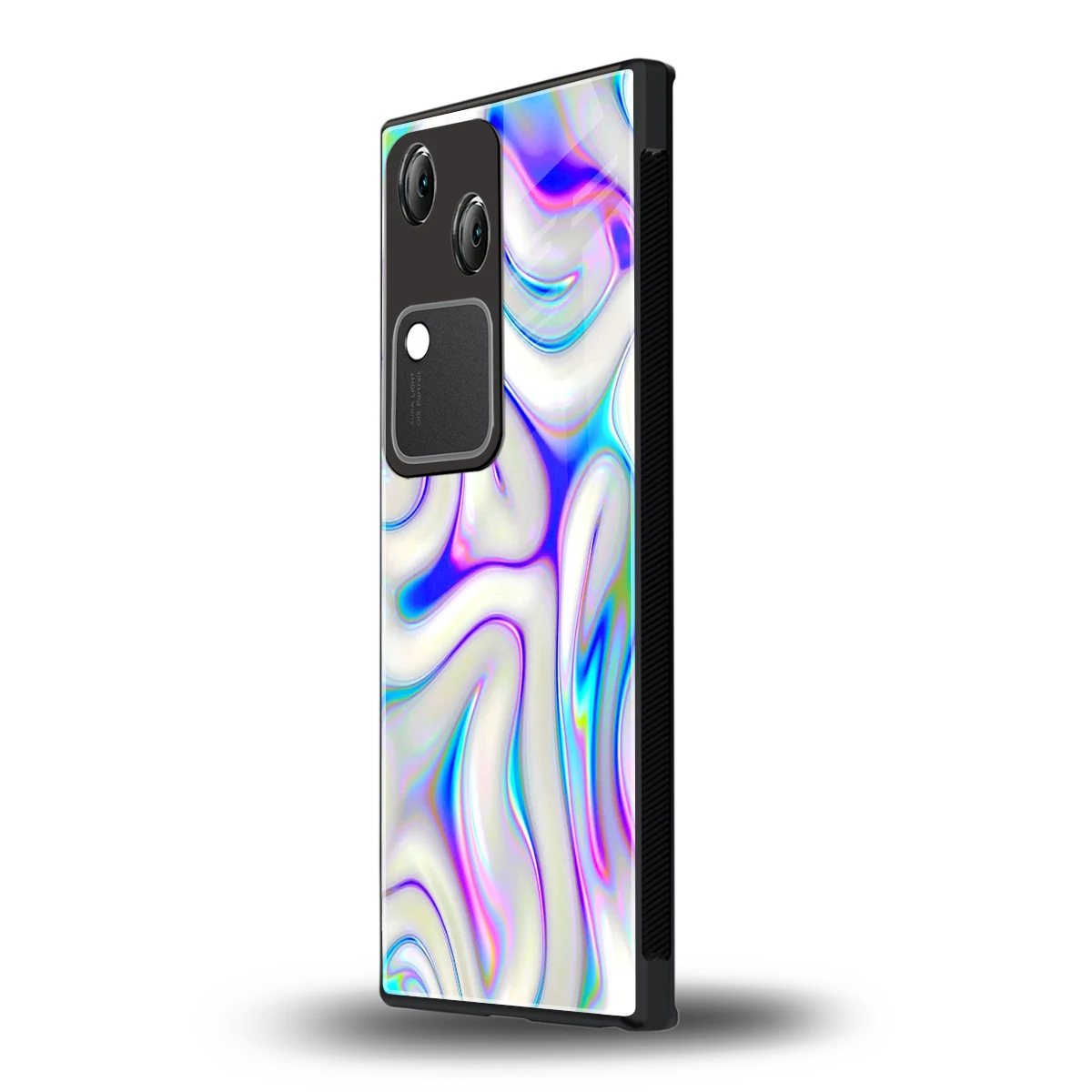 Lilac Drift vivo v30 mobile cover | shockproof glass phone case