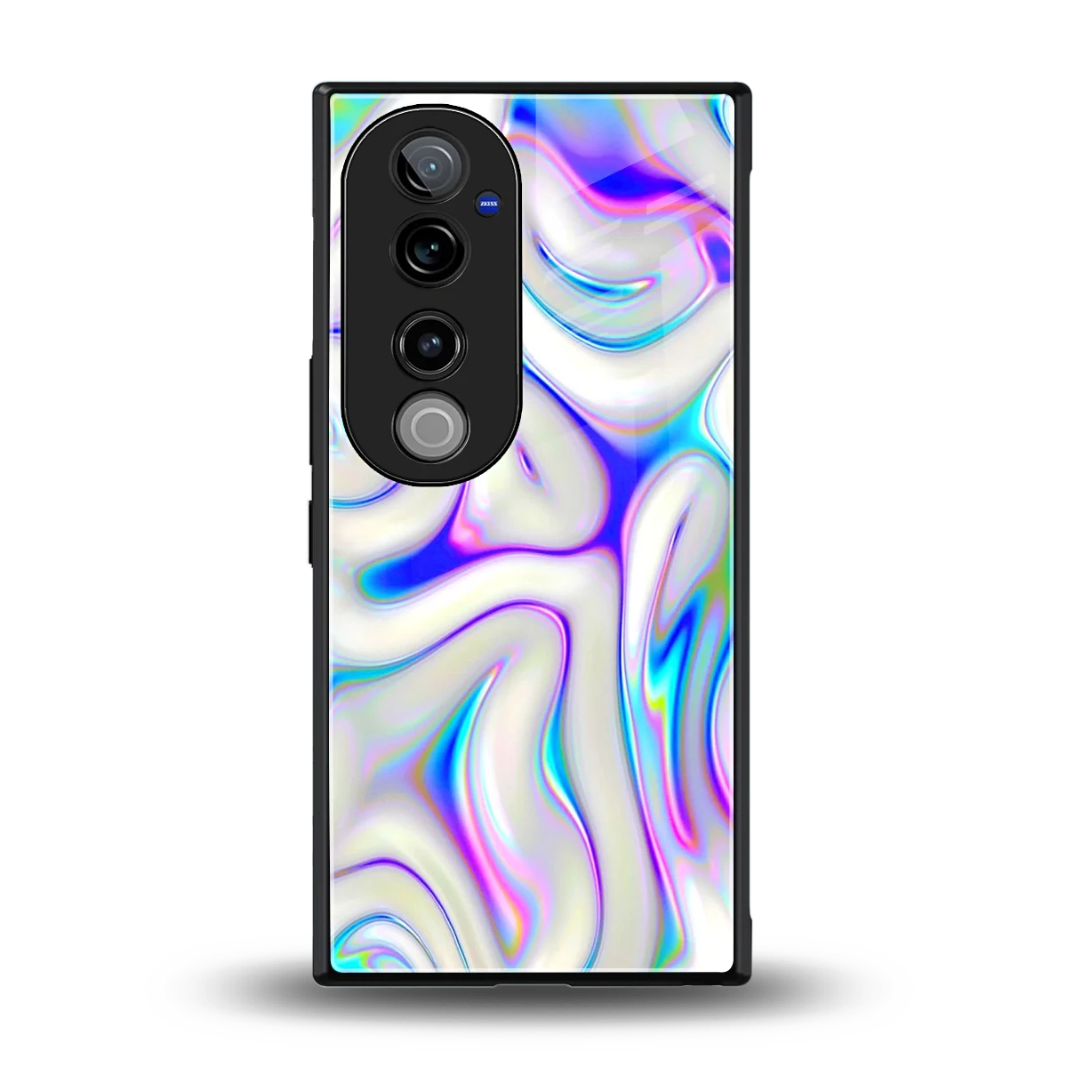 Lilac Drift back phone cover | glass case for vivo v40 pro