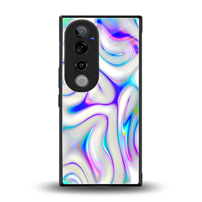 Lilac Drift back phone cover | glass case for vivo v40 pro