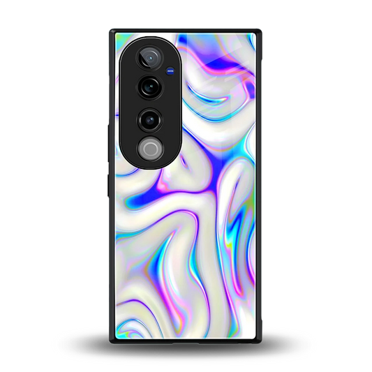 Lilac Drift back phone cover | glass case for vivo v40 pro