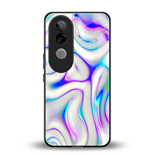 Lilac Drift back phone cover | glass case for vivo v40e