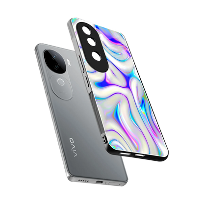 Lilac Drift sleek vivo v40e cover with tempered glass back and TPU edges