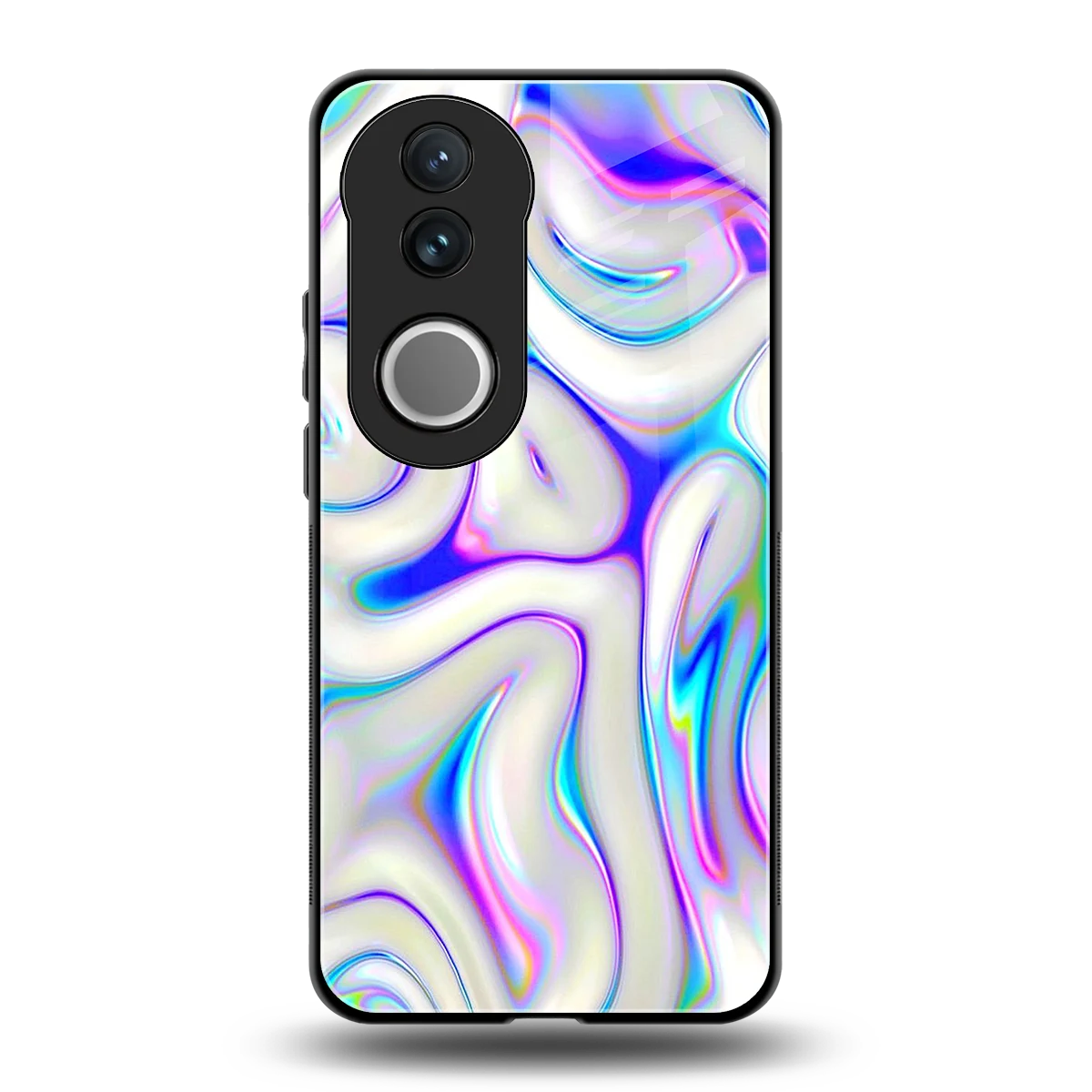Lilac Drift back phone cover | glass case for vivo v50