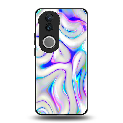 Lilac Drift back phone cover | glass case for vivo v50