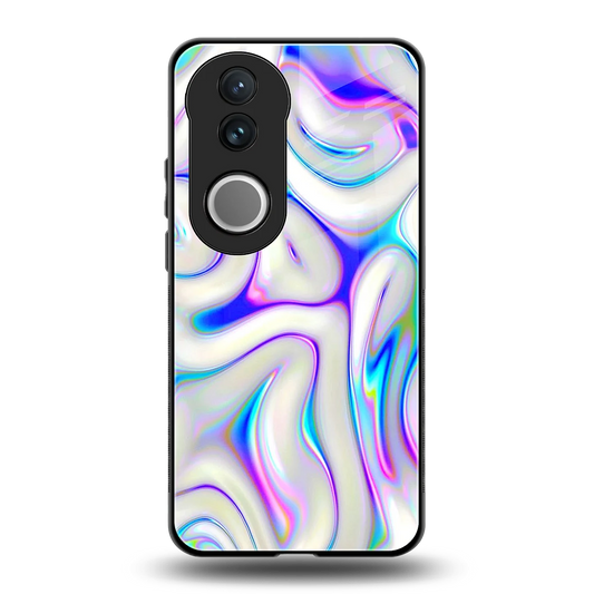 Lilac Drift back phone cover | glass case for vivo v50