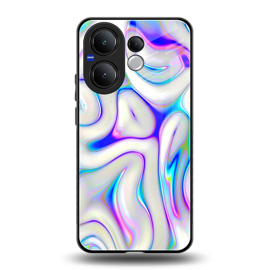 Lilac Drift back phone cover | glass case for vivo v60