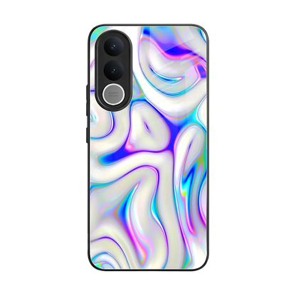 Lilac Drift back phone cover | glass case for vivo v70 fe