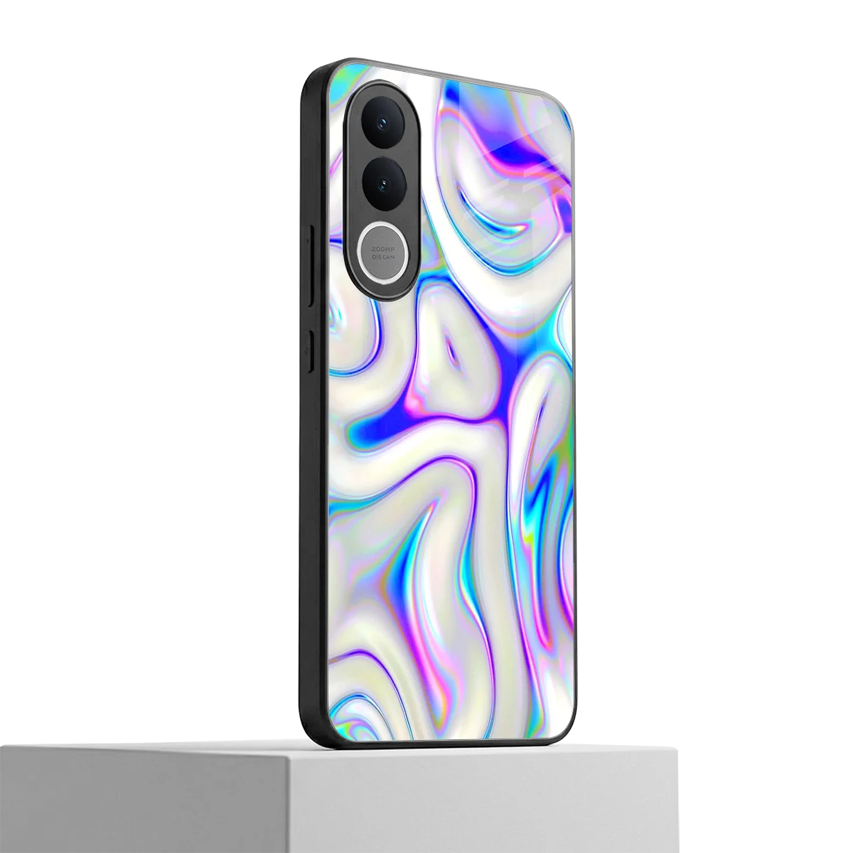 Lilac Drift vivo v70 fe mobile cover | shockproof glass phone case