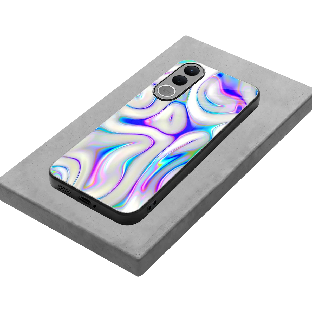 Lilac Drift stylish phone case for vivo v70 fe | glossy glass and slim fit