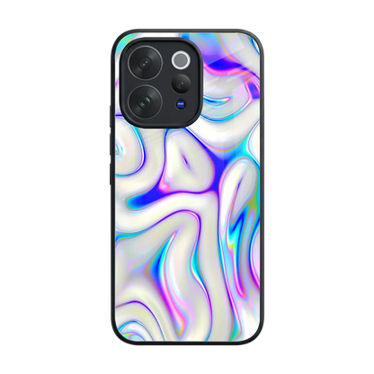 Lilac Drift back phone cover | glass case for vivo v70 elite