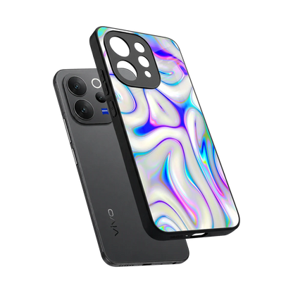 Lilac Drift sleek vivo v70 elite cover with tempered glass back and TPU edges