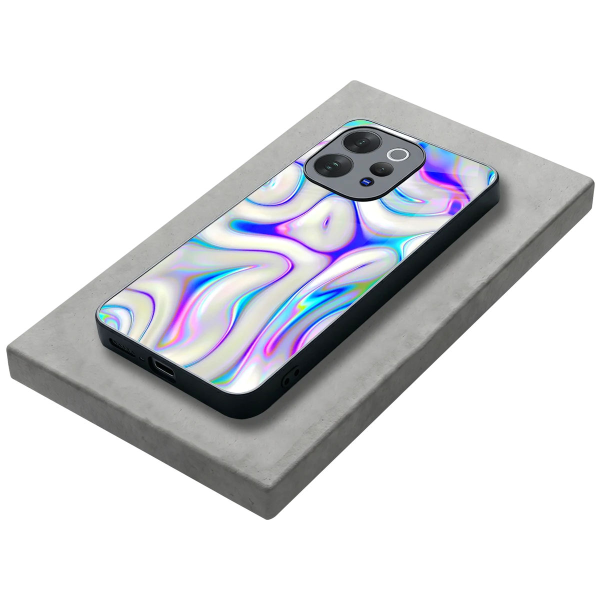 Lilac Drift stylish phone case for vivo v70 | glossy glass and slim fit