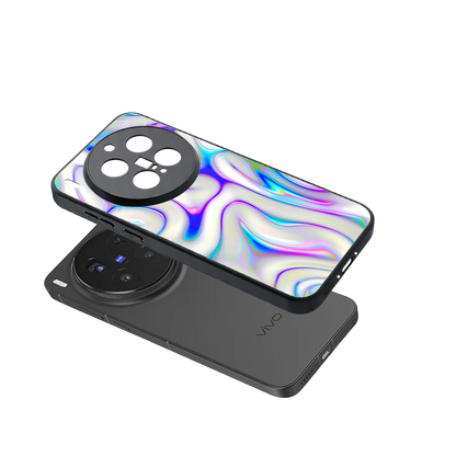 Lilac Drift sleek vivo x300 pro cover with tempered glass back and TPU edges