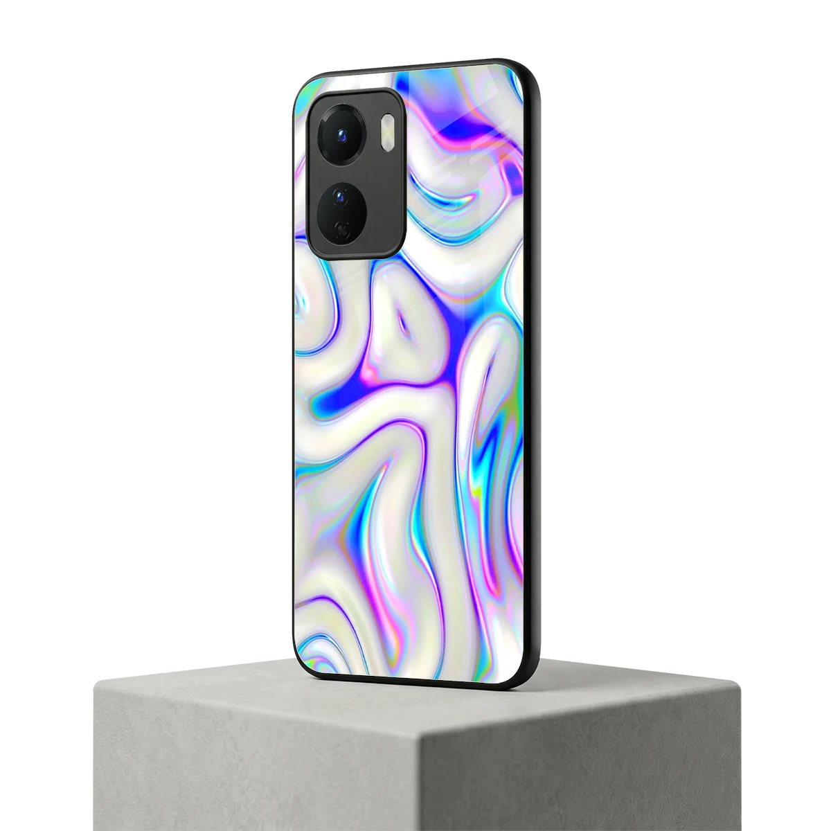 Lilac Drift vivo y16 mobile cover | shockproof glass phone case
