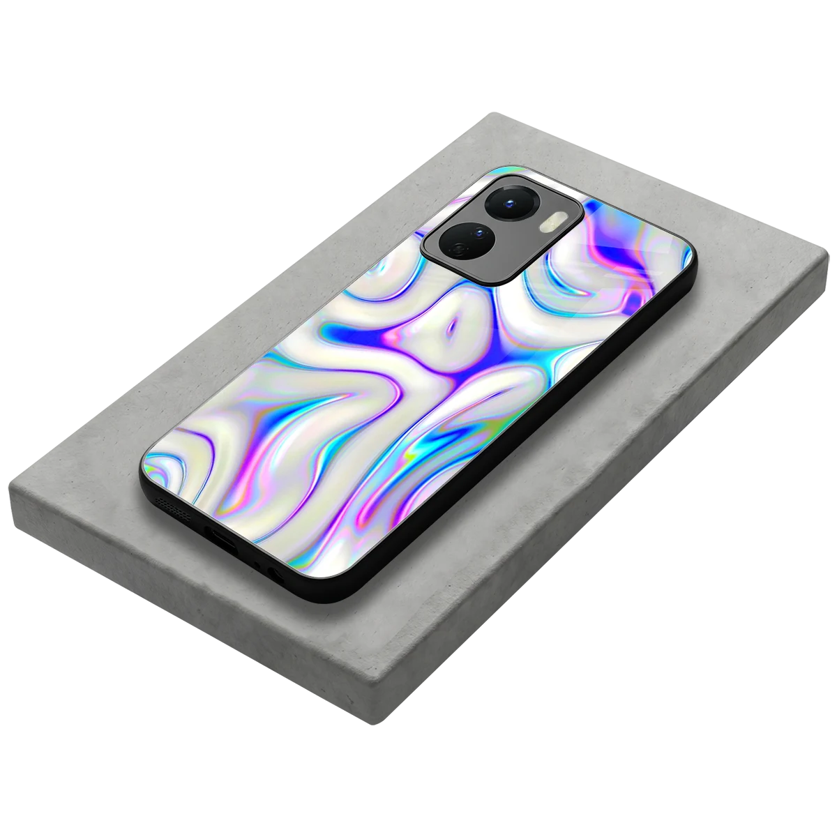 Lilac Drift stylish phone case for vivo y16 | glossy glass and slim fit