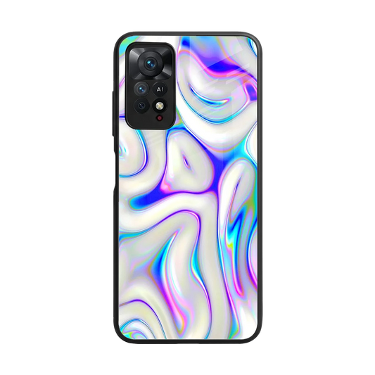 Lilac Drift back phone cover | glass case for redmi note 11 pro