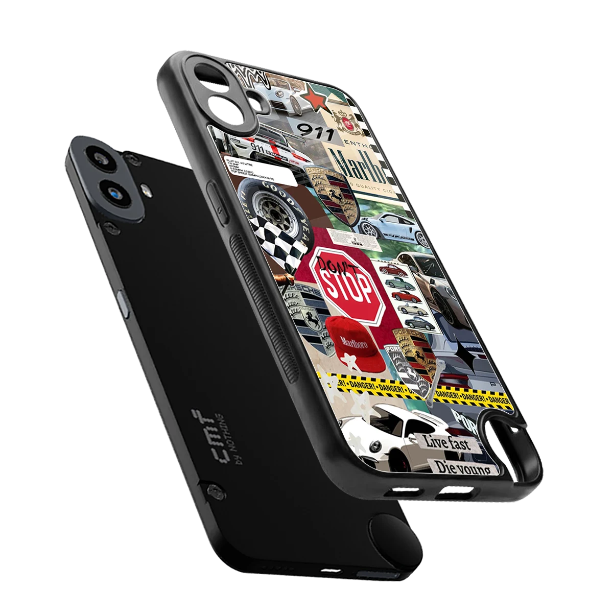 Limitless Ride sleek cmf nothing phone 1 cover with tempered glass back and TPU edges
