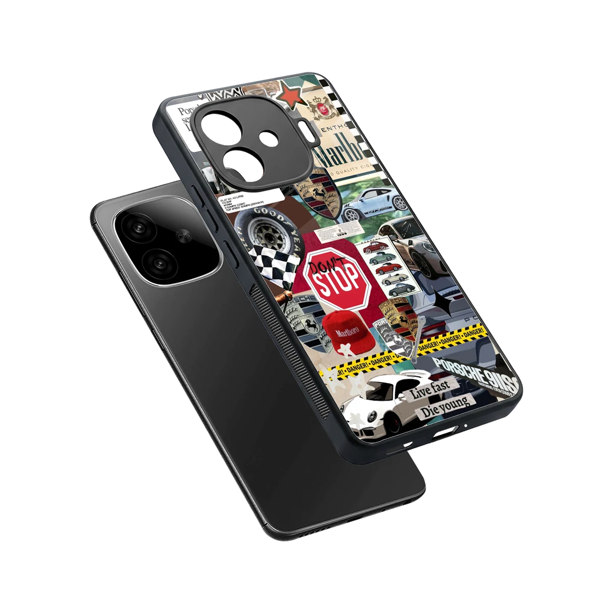 Limitless Ride sleek iqoo neo 10r 5g cover with tempered glass back and TPU edges