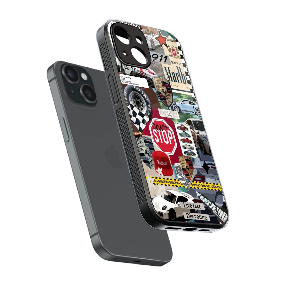 Limitless Ride sleek iphone 14 cover with tempered glass back and TPU edges