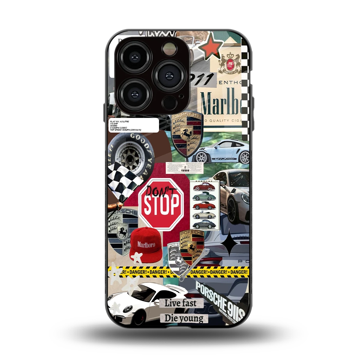 Limitless Ride back phone cover | glass case for iphone 15 pro