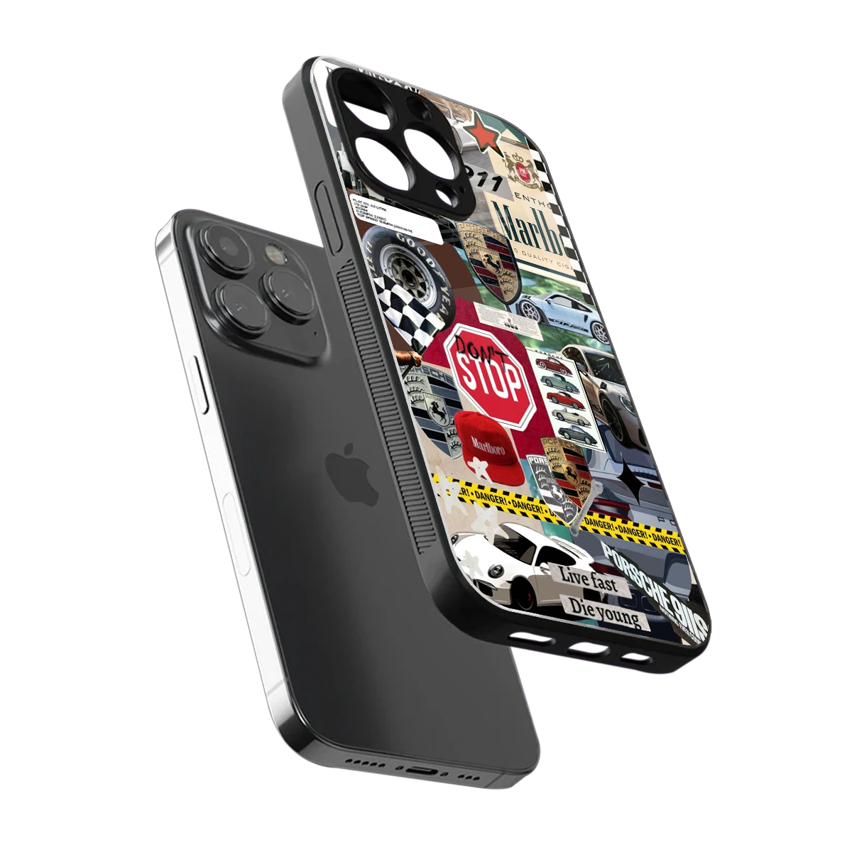 Limitless Ride sleek iphone 15 pro cover with tempered glass back and TPU edges