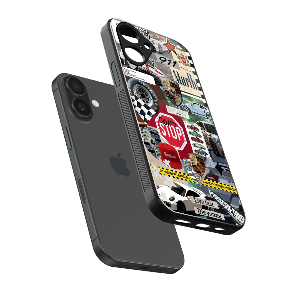 Limitless Ride sleek iPhone 16 cover with tempered glass back and TPU edges