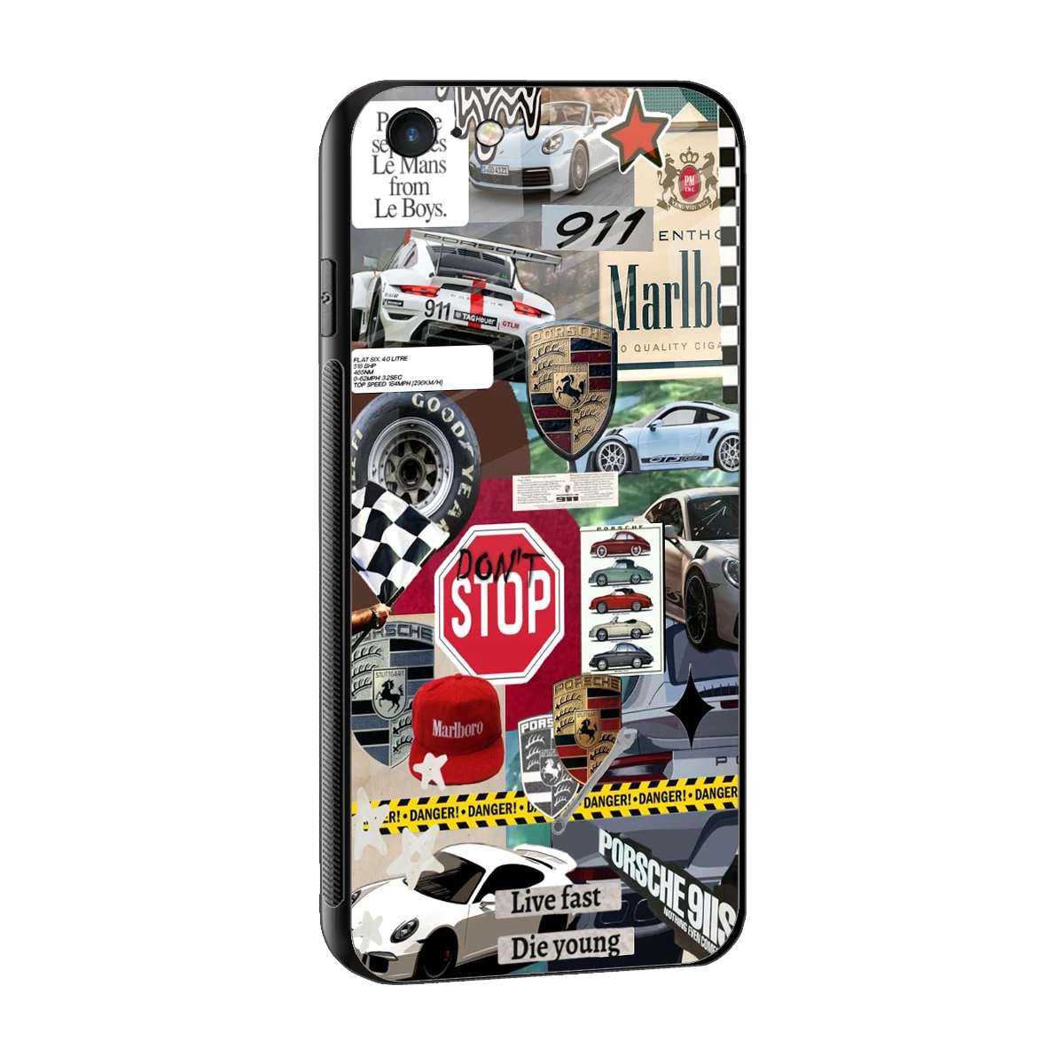 Limitless Ride sleek iphone 6 cover with tempered glass back and TPU edges