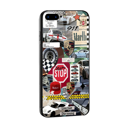 Limitless Ride sleek iphone 8 plus cover with tempered glass back and TPU edges