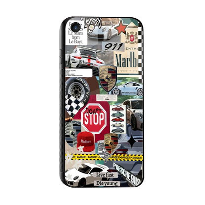 Limitless Ride sleek iphone 7 cover with tempered glass back and TPU edges