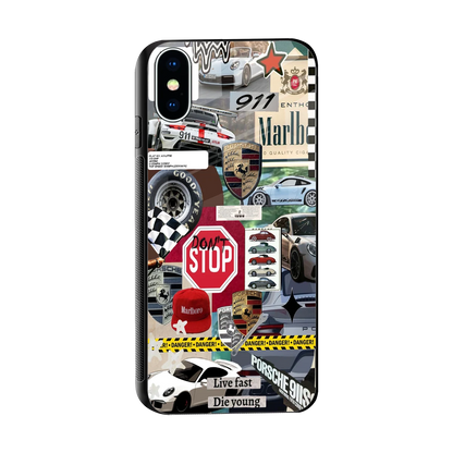 Limitless Ride sleek iphone x cover with tempered glass back and TPU edges