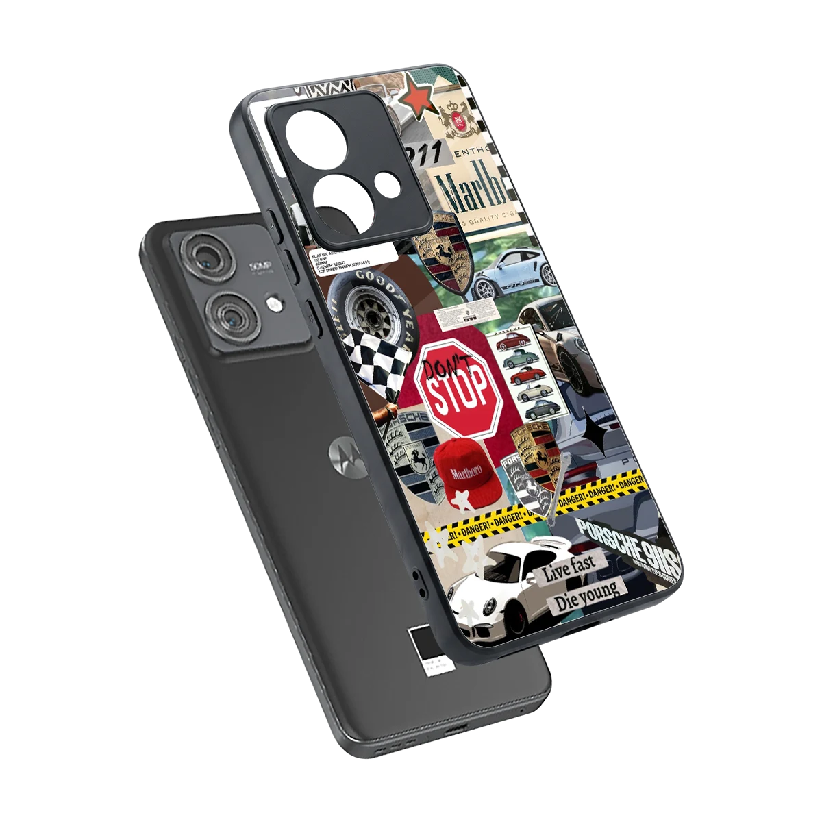 Limitless Ride sleek motorola edge 40 neo 5g cover with tempered glass back and TPU edges