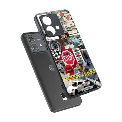 Limitless Ride sleek motorola edge 40 neo 5g cover with tempered glass back and TPU edges