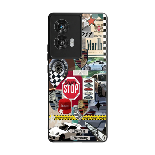 Limitless Ride back phone cover | glass case for motorola edge 50 fusion