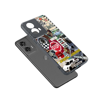 Limitless Ride sleek motorola edge 50 fusion cover with tempered glass back and TPU edges