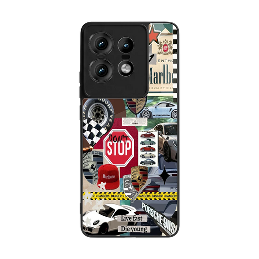 Limitless Ride back phone cover | glass case for motorola edge 50 pro