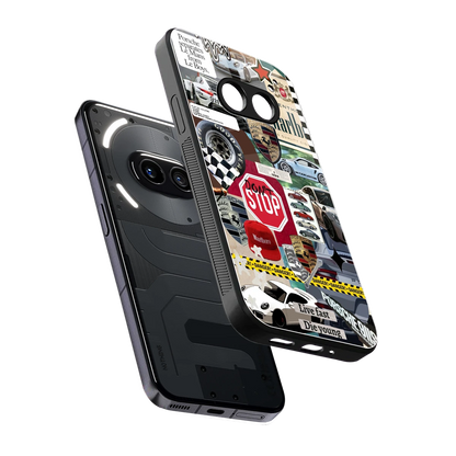Limitless Ride sleek nothing phone 2a cover with tempered glass back and TPU edges